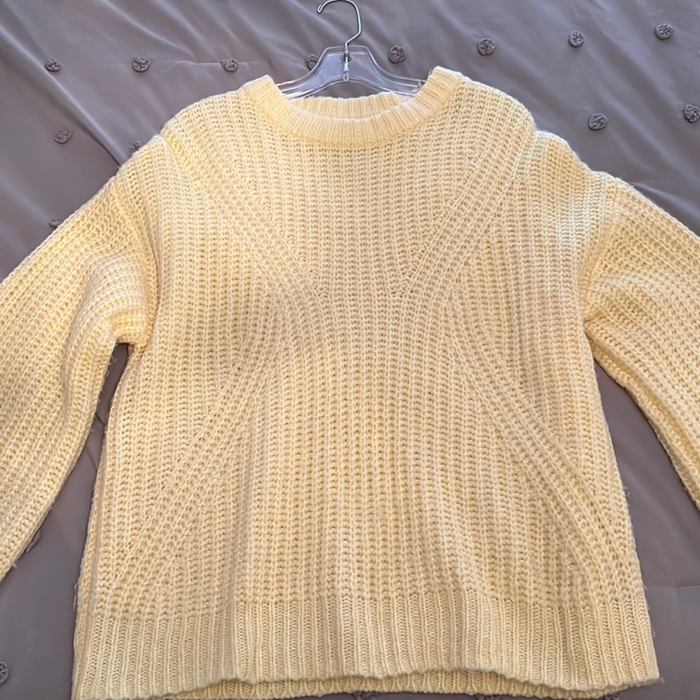 A New Day Womens Yellow Sweater